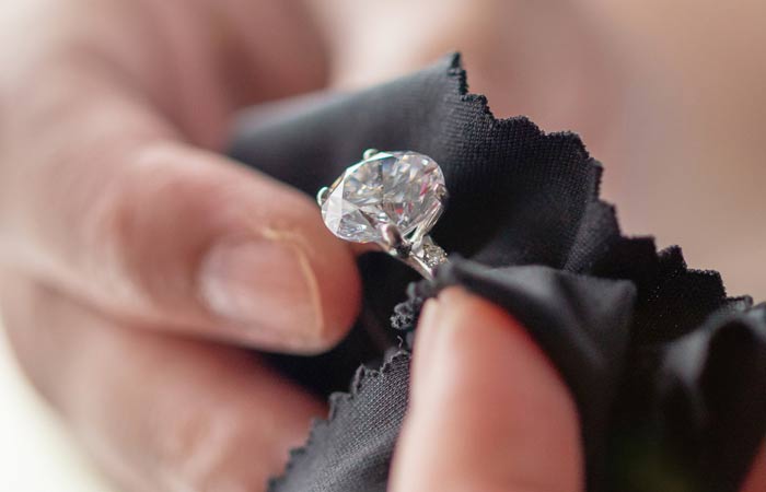 cleaning a diamond engagement ring