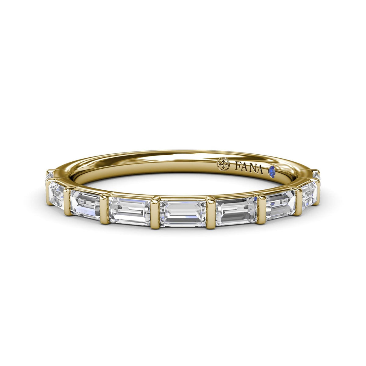 Yellow Gold Baguette Diamond Band – Elebash Jewelers